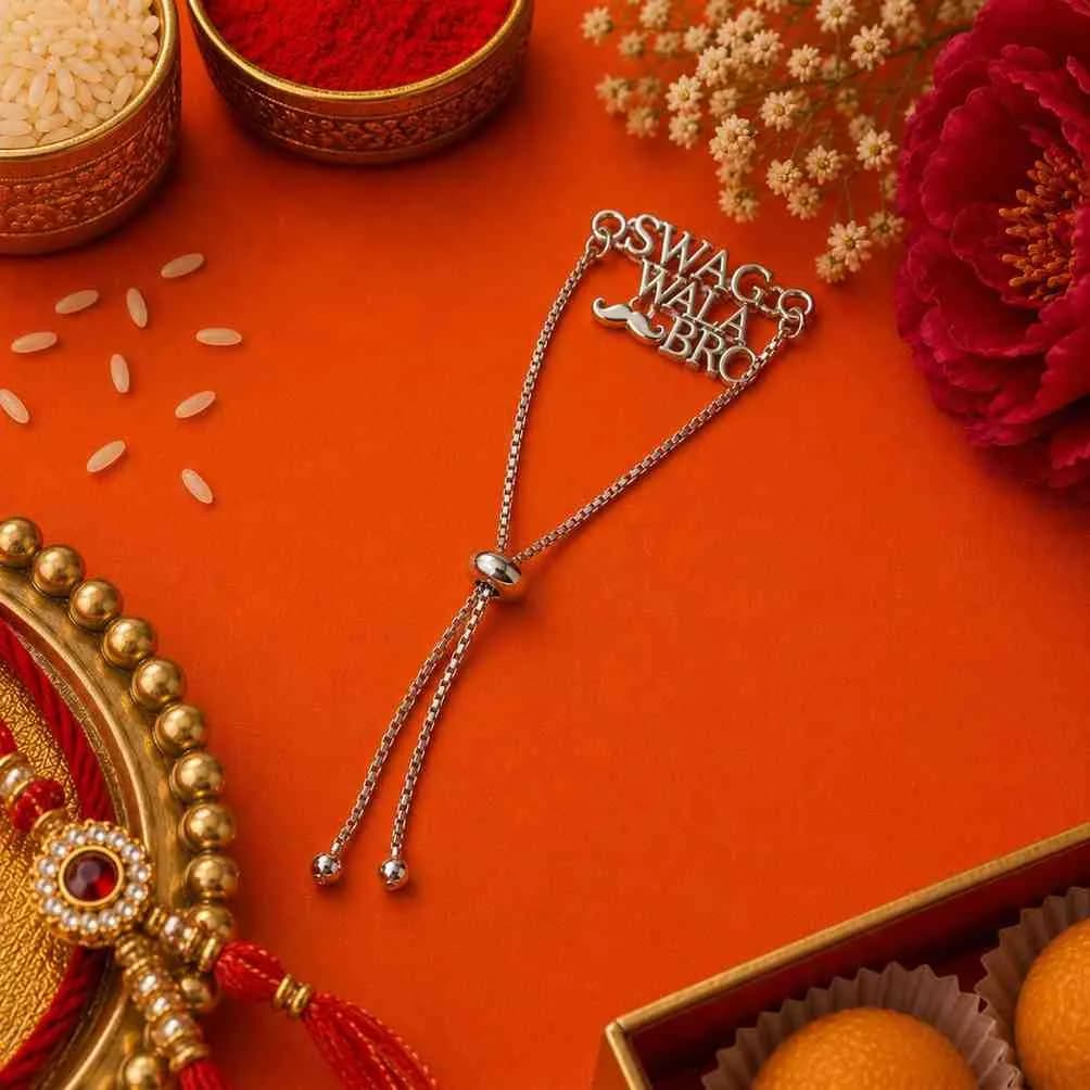 Nimoraa Swag Wala Bro Adjustable Rakhi Bracelet