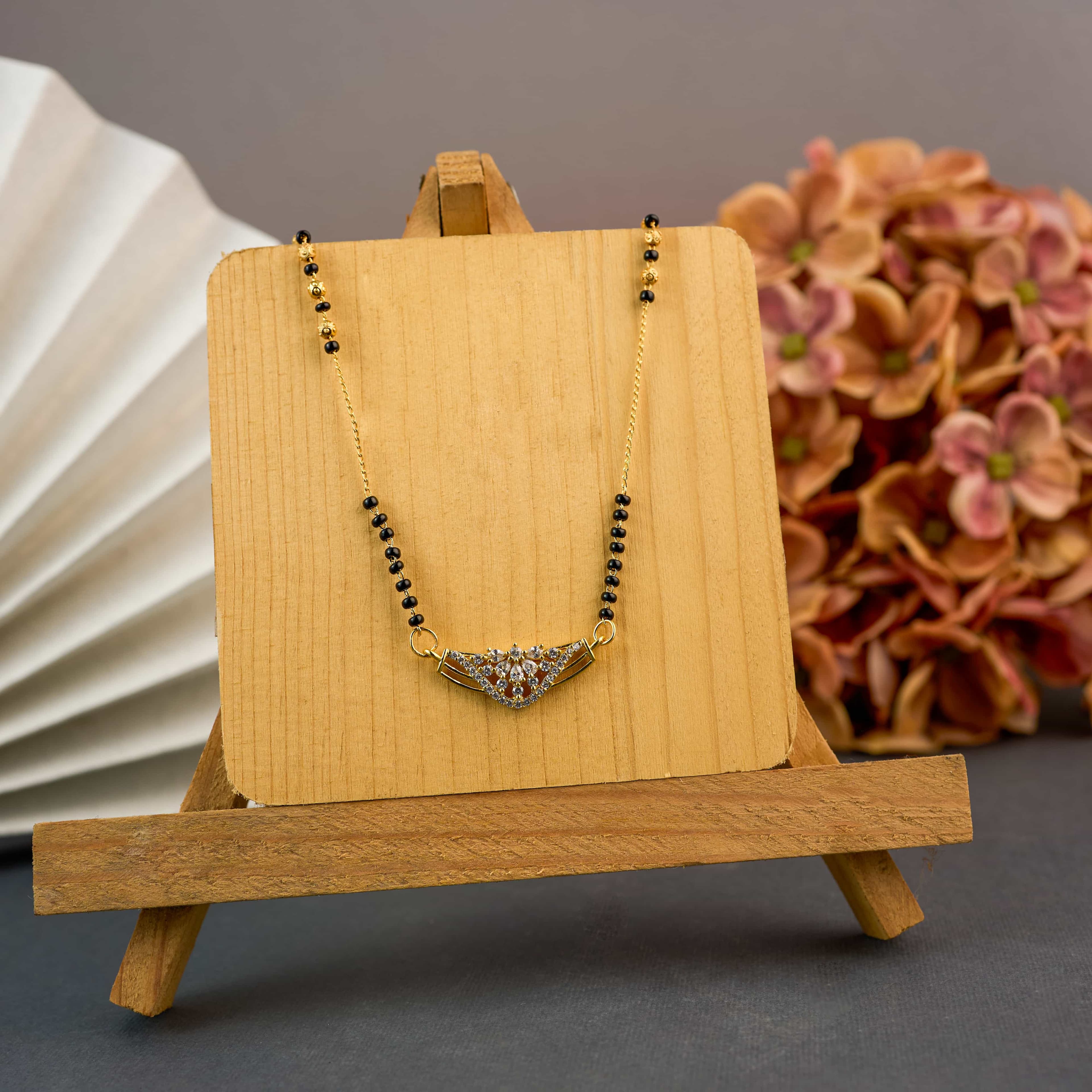 The Wave of Gold floral Love Mangalsutra