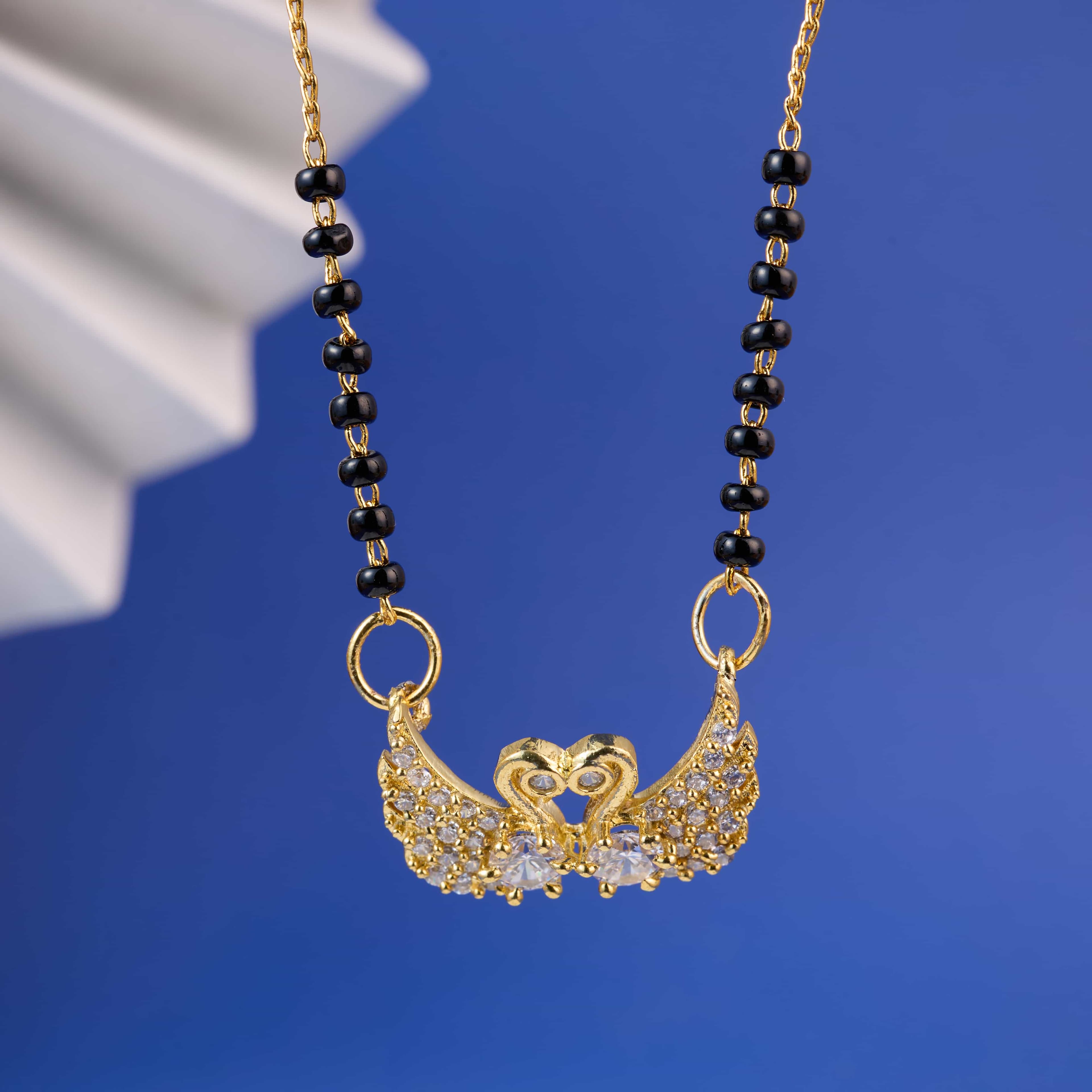 Nimoraa Twin Swan Gold  Wing mangalsutra