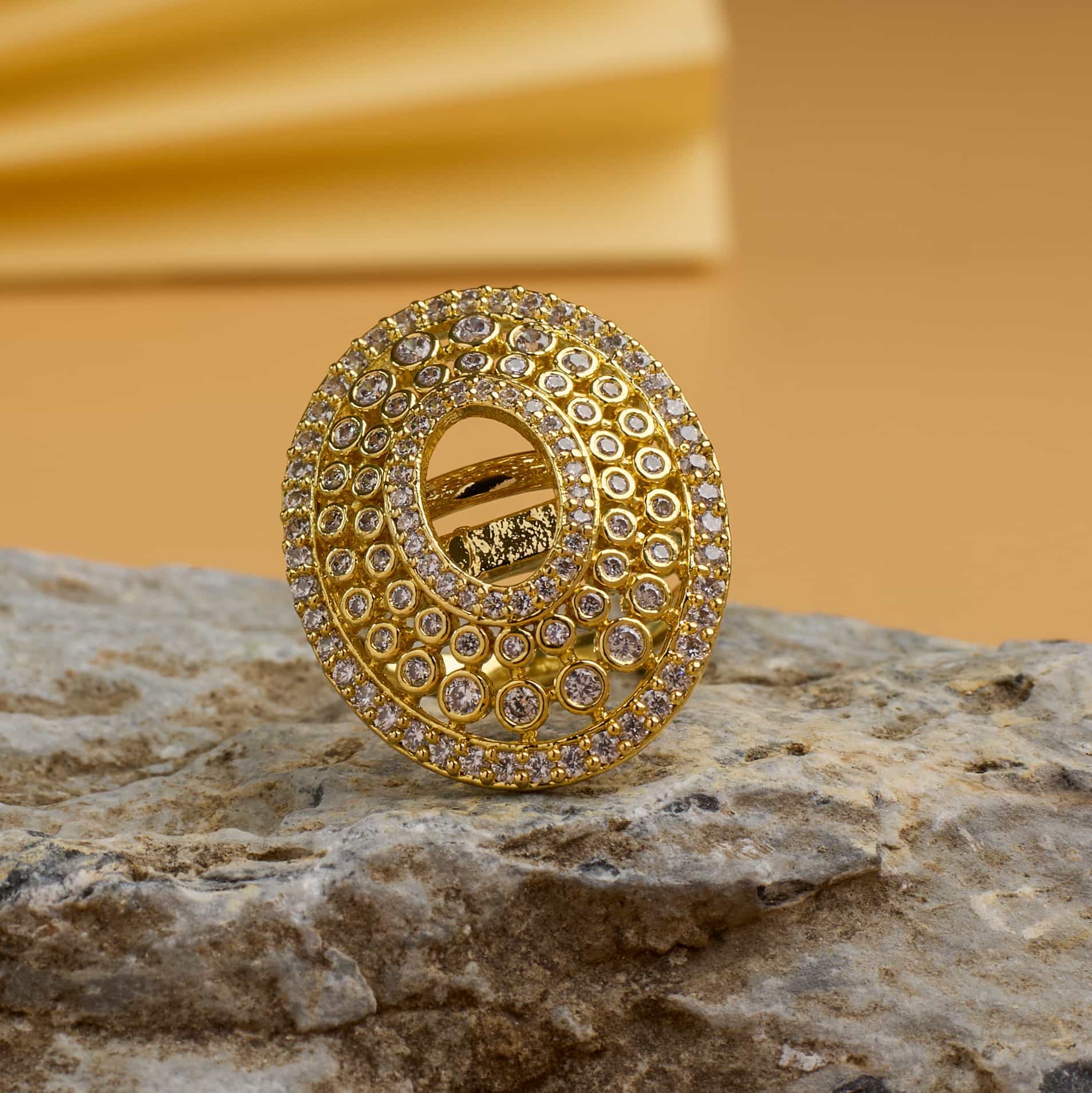 The Gold Celestial Orbit Ring
