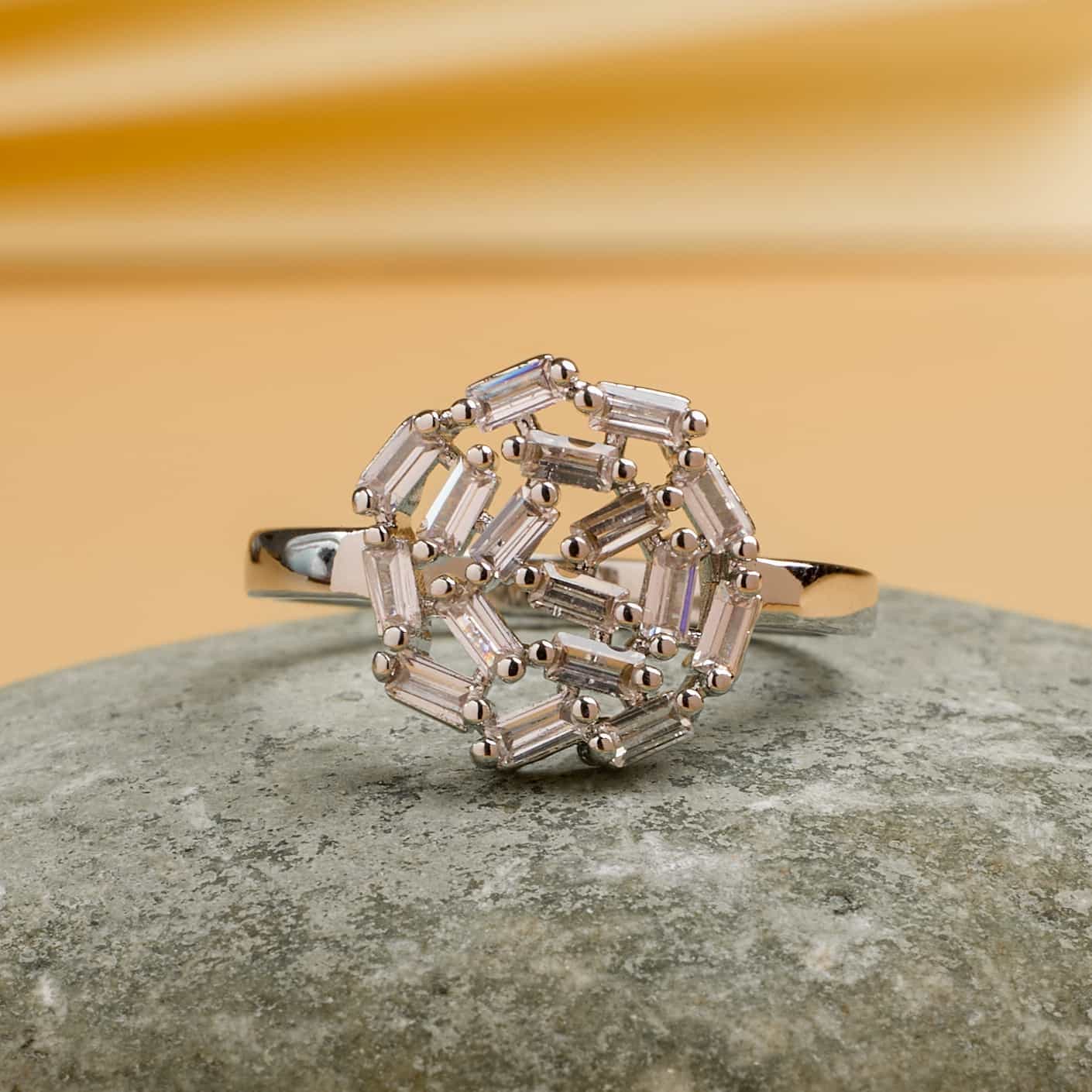 The Silver Crystal Bloom Ring