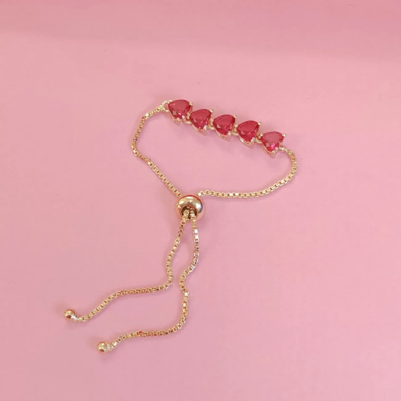 Nimoraa Amora Cupid Quint Flow Bracelet – Rose Gold Red