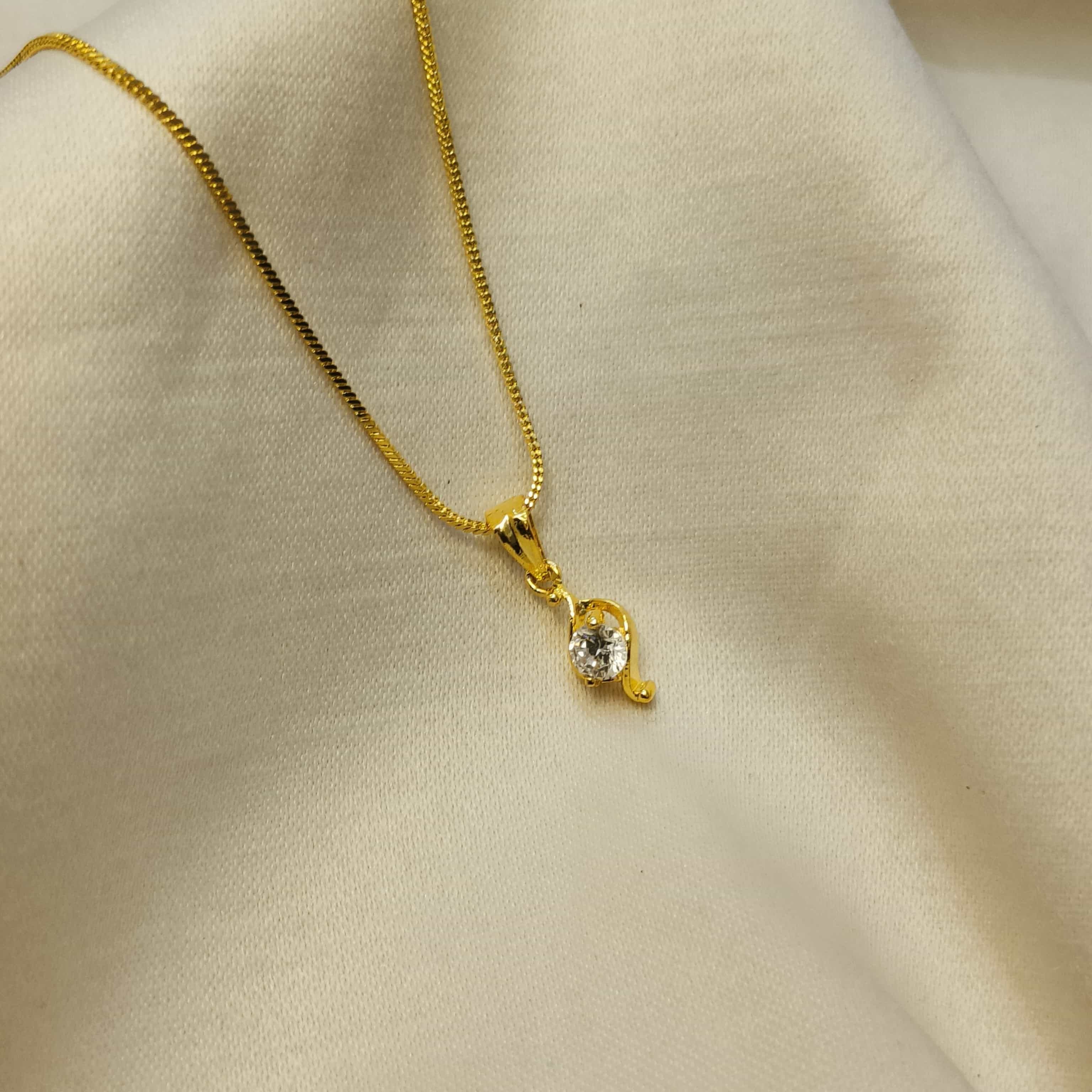 Orbit Drop Gold Plated Pendant Chain