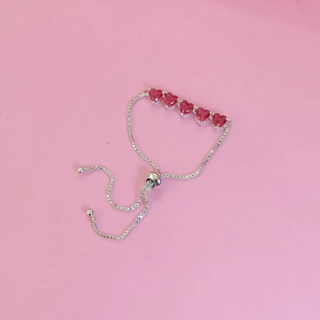 Nimoraa Amora Cupid Quint Line Bracelet – Silver Red