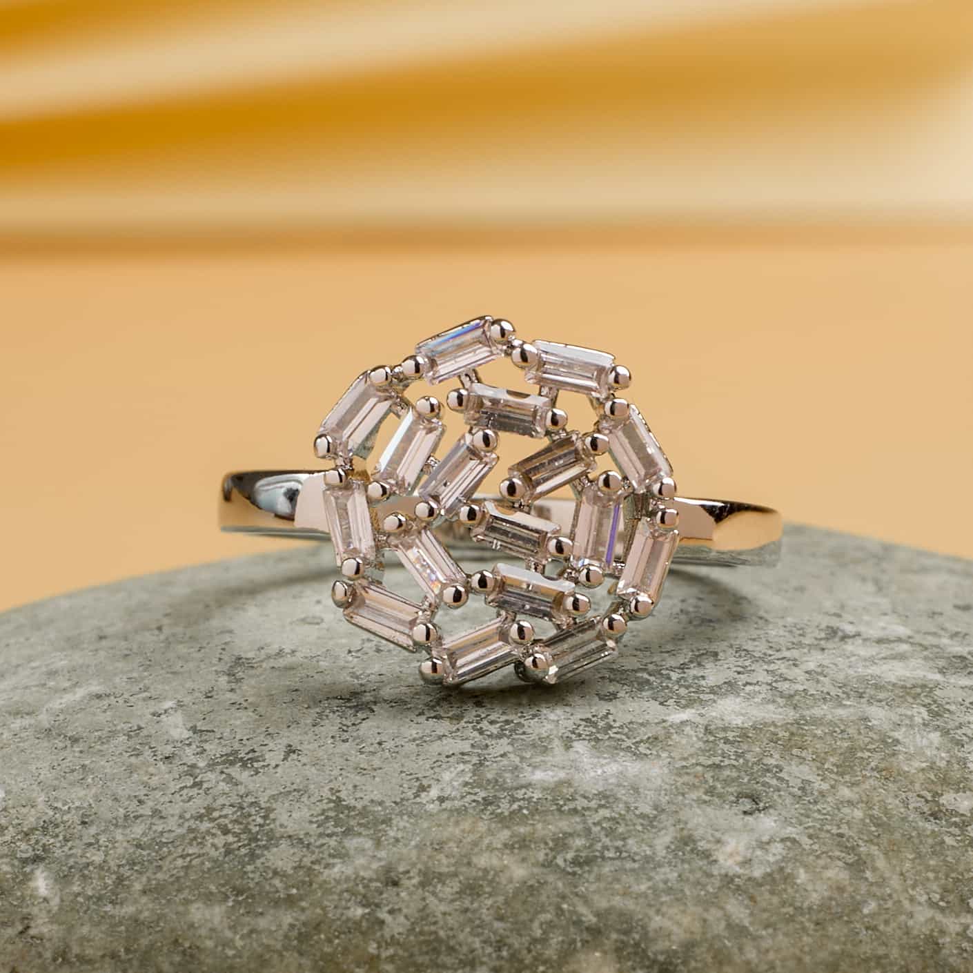 The Silver Crystal Bloom Ring