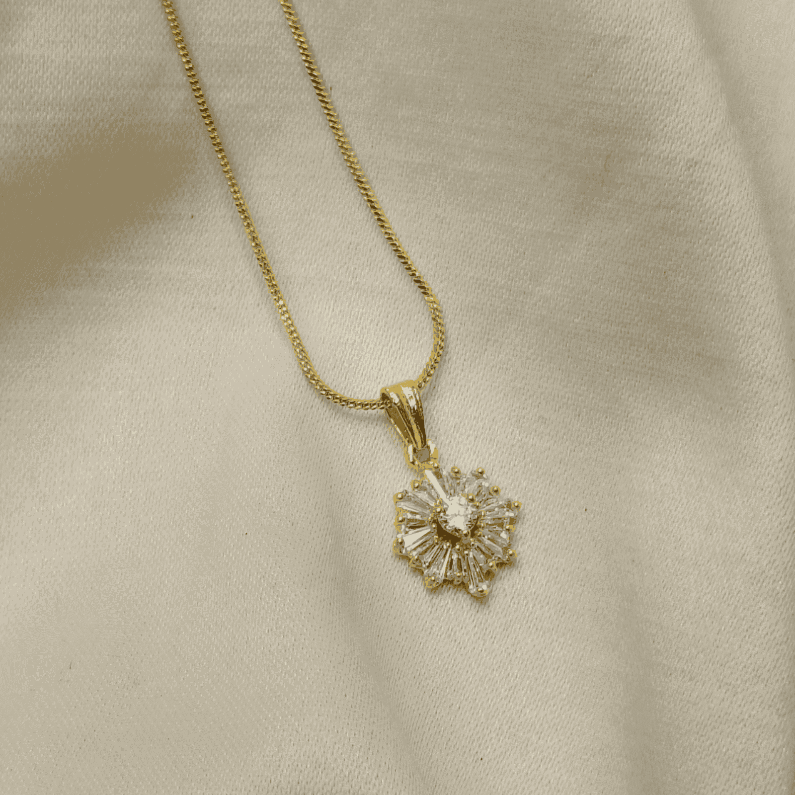 Radiant Solis Gold Plated Pendant Chain